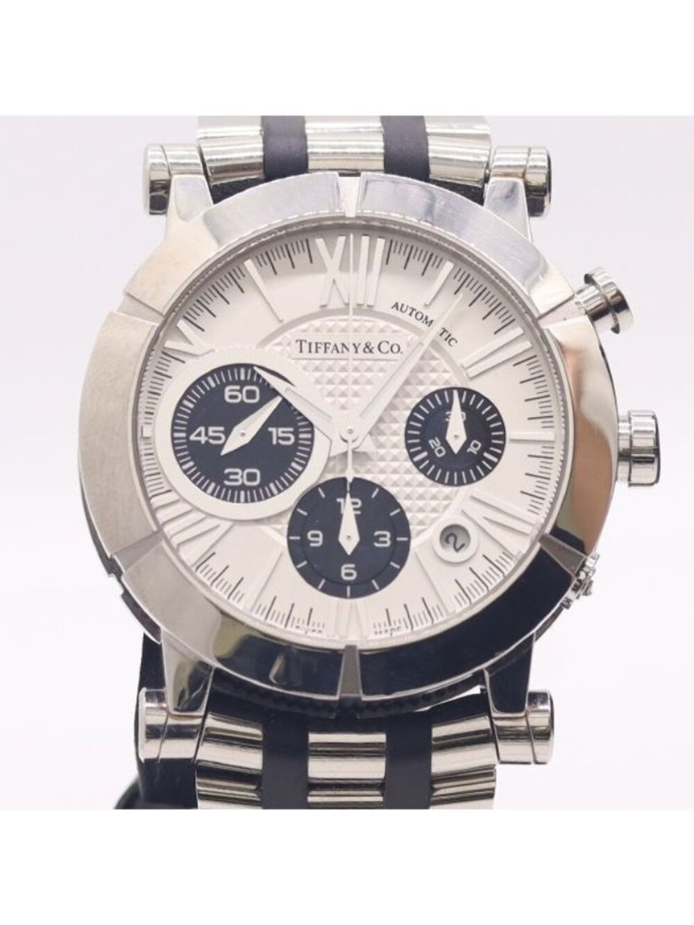 Tiffany & Co Atlas Gent Automatic Date Chronograph Silver Dial Watch